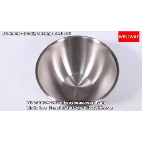 Wellway Premium Quality Stainless Steel Mixing Bowl Set