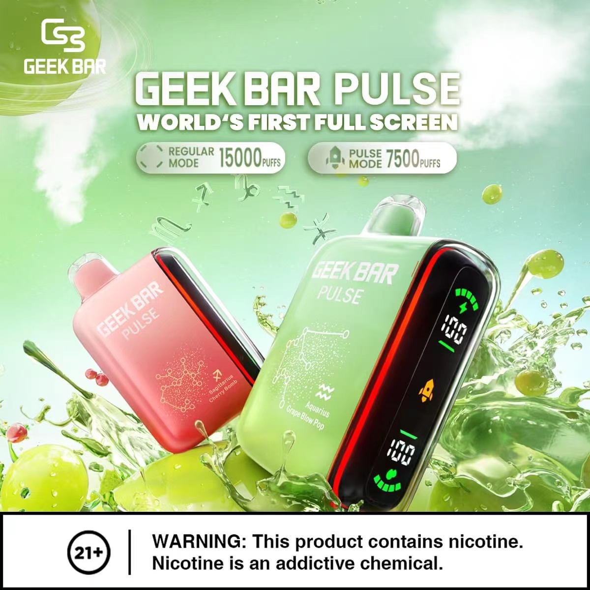 Geek Bar Nabzı 15000 Puflar Tek Kullanımlık Vape Pod