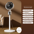 Luftzirkulation, verstellbarer Ventilator, Standventilator, USB, 3 Geschwindigkeiten, Auf-Ab-Richtung, starker Wind, aus robustem Kunststoff1