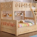 Space-Saving Double Bunk Bed with Climbing Ladder for Children1