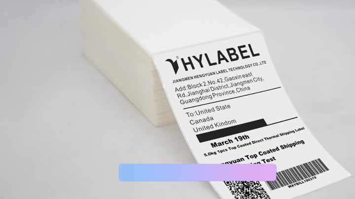 Label termal langsung di fanfold