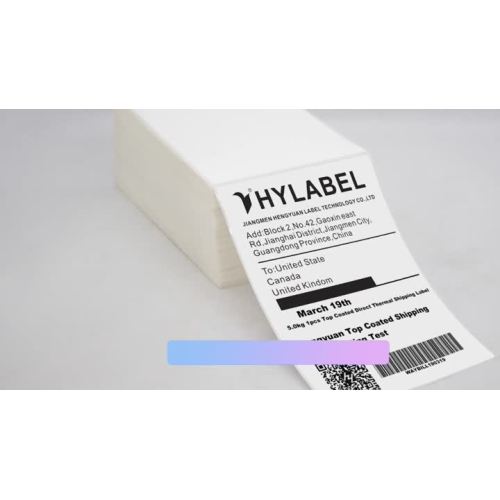 Label termal langsung di Fanfold