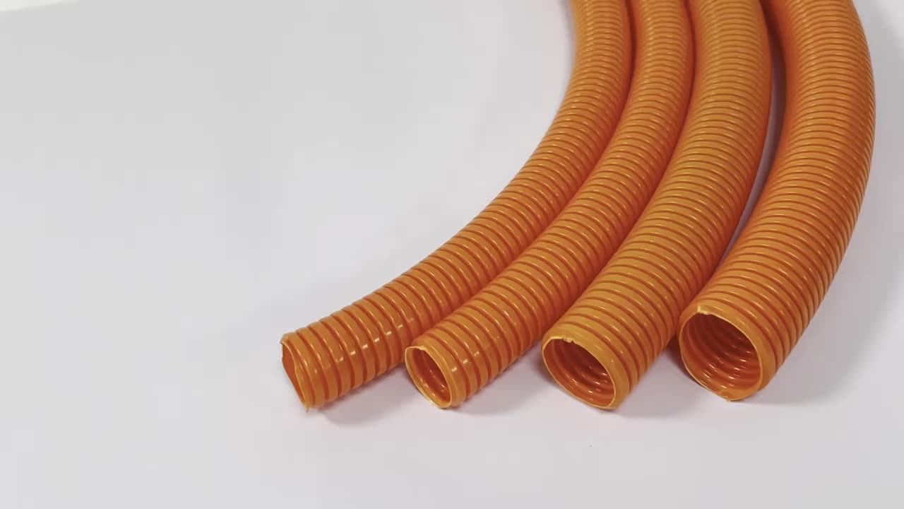 Plastic pvc single wall hdpe pe nylon electrical corrugated flexible pipe1