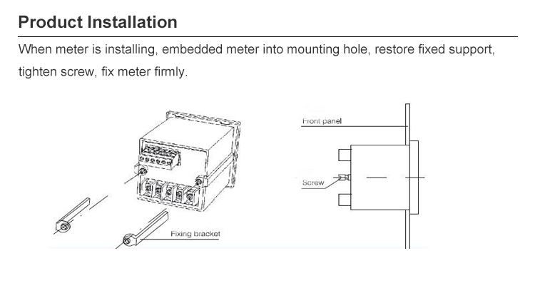 3 phase panel mount power meter