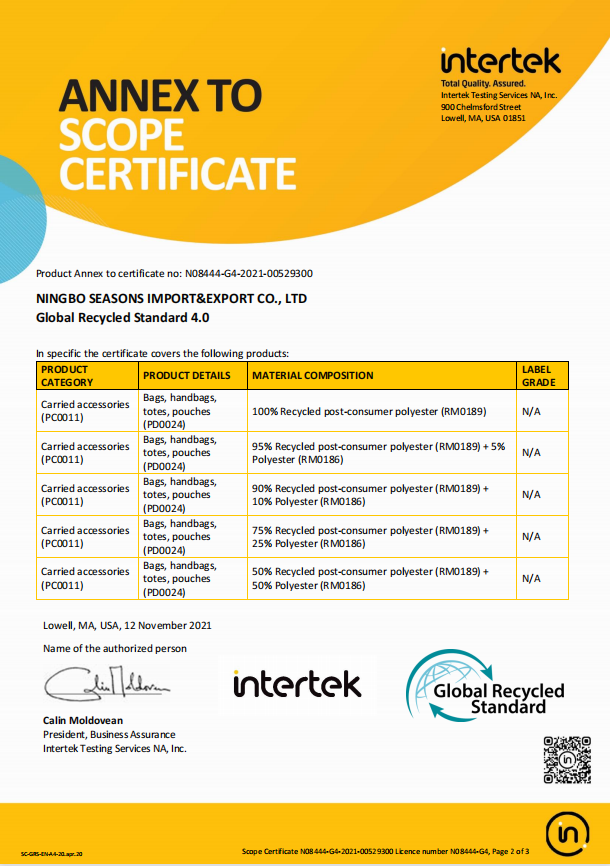 GRS Certificate