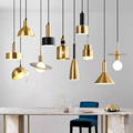 Nordic Modern Golden Brass Kitchen Island Pendant Lighting - E27 E26 Simple Style Metal Copper Hanging Light1