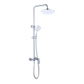 Chrome Brass Wall Mounted 3-Way Bathroom Shower Panel with Rain and Massage Jets1