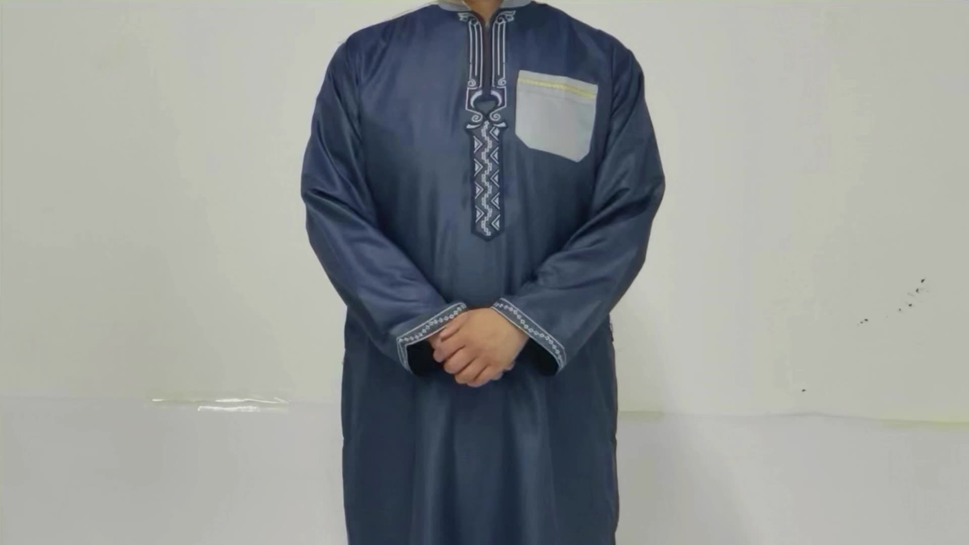 Factory Pakistan Dubai Emirati Arabi Uniti Medio Oriente di cotone Thobe Uomini islamici uomini Abaya1