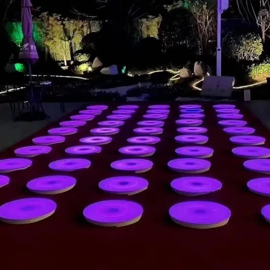 LED Circular iluminado, música pulando de piso de piso, luminária de rolagem responsiva do pé1