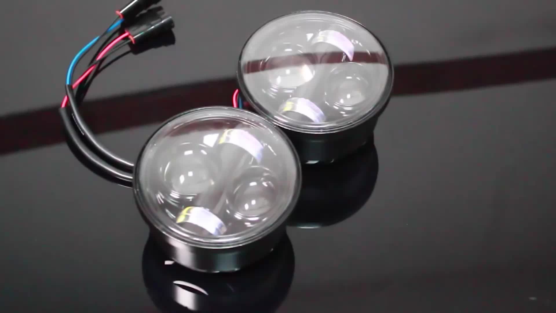 Led Motorcycle Round Feaflamp, motocicleta ligera de cabeza también faros de bicicleta electrónica, faro de vehículos electrónicos y otros vehículos pequeños1