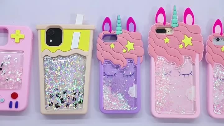 Gemfits Quicksand Unicorn Case para Iphone, silicona suave 3d dibujos animados lindo animal Bling Cover Glitter Girls Phone Case - Compre Gemfits Quicksand Unicorn Case para Iphone, suave silicona 3d cartoon cute cover, glitter phone case Product en Aliba