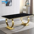 SIYANG Luxury Black and Gold Stainless Steel Dining Table for Wedding Hall & Hotel Furniture1