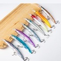 Laser Reflective Pencil Fishing Lure Wobbler Hard Minnow Lure1