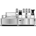 Custom Stainless Steel Coffee Shop Bubble Tea Bar Work Station Cabinet1