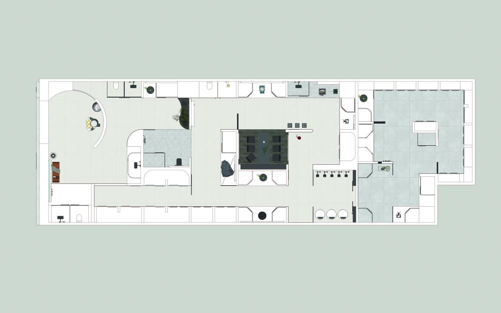 Floor plan of factory exhibition hall
