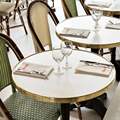 Meubles commerciaux de haute qualité Boutique de restauration rapide en bois et chaises en cuir pour chaises de restaurant1