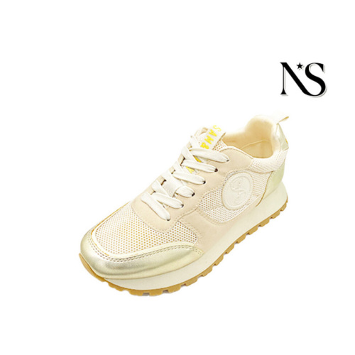 NS Trendy Günlük Giyim için Yeni Krem-Altın Retro Spor Ayakkabılarını Piyasaya Sürüyor