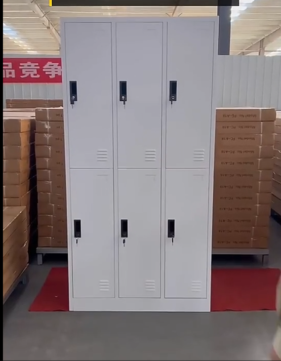 Steel six-door metal lockers