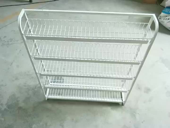 Wire Display Racks Stainless Steel Shelf for Supermarket and Store Five Layers for Sale1