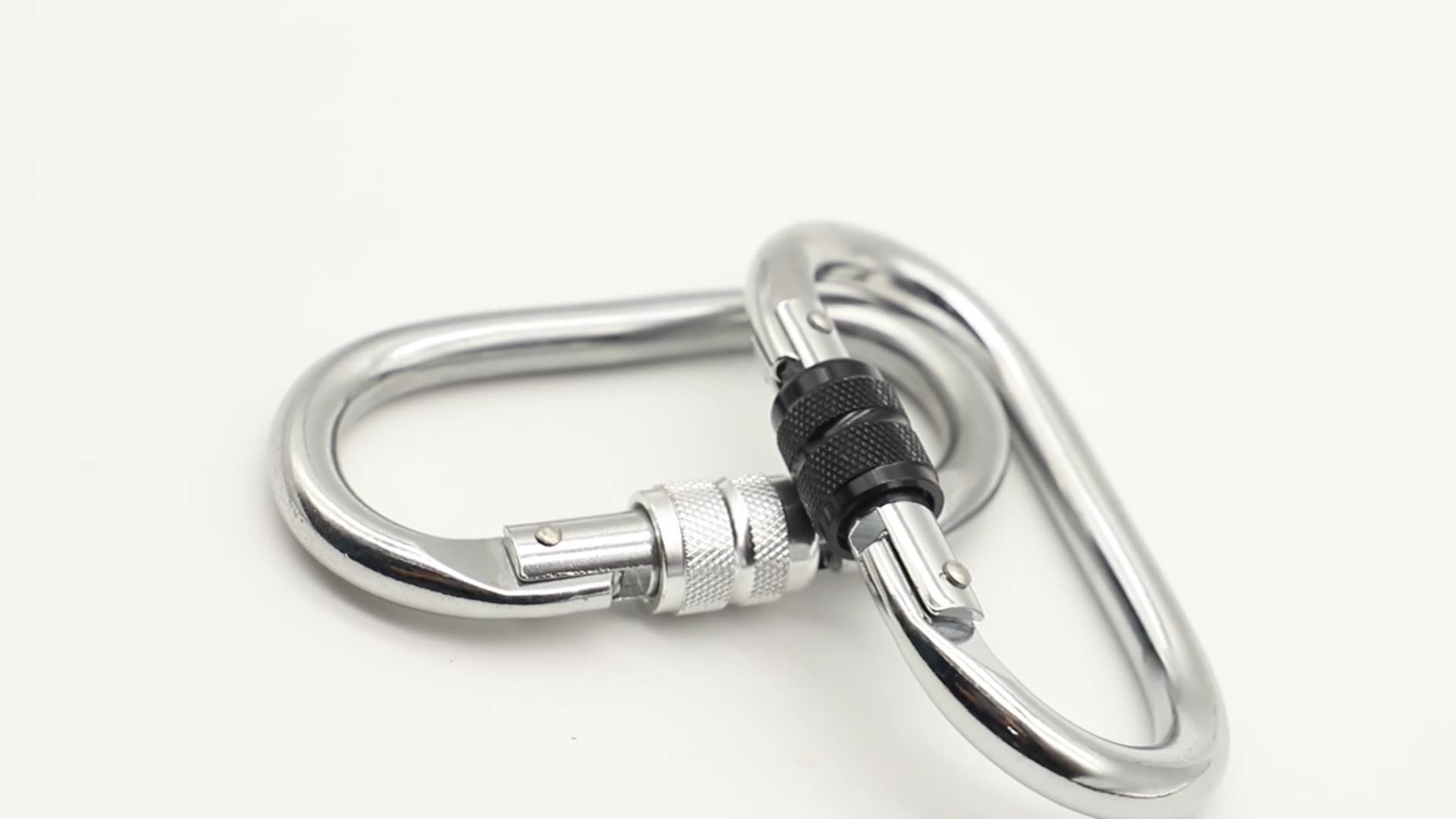 Jensan Manufacturer Custom Quality 23KN Oval Screw Lock Climbing Carabiner Hooks For Connecting Harness1