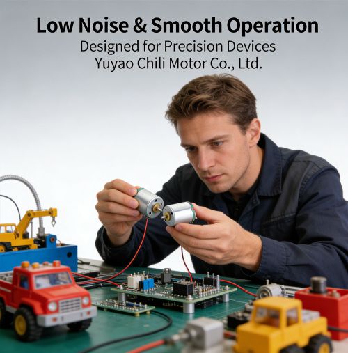 सटीक उपकरणों के लिए कम शोर वाली लघु डीसी मोटर