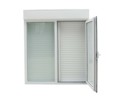 Ventana deslizante de aislamiento térmico de aluminio exterior con obturador de rodillo eléctrico de alta calidad1