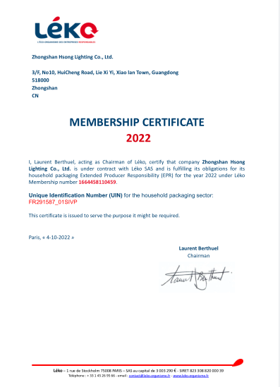 MEMBERSHIP CERTIFICATE