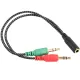 Cable de audio estéreo de micrófono y auriculares