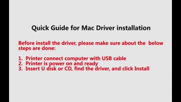 Driver Installation Guide for Mac OS