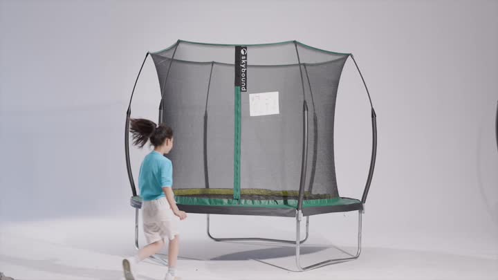 Springless Trampoline with Enclosure