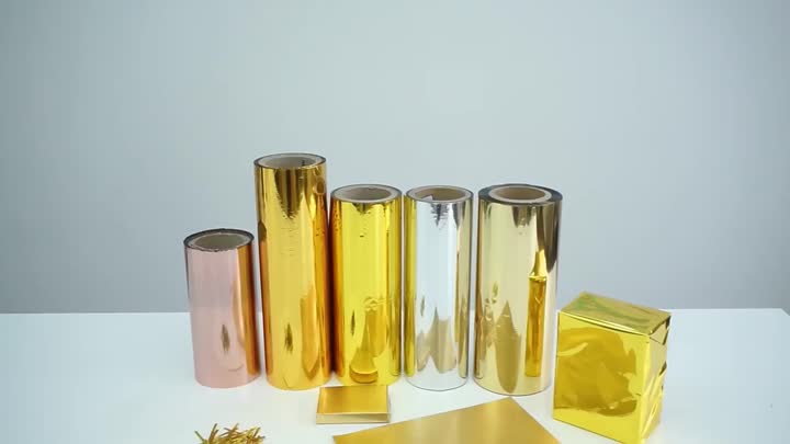 color gold metalllized PET film for paperboard