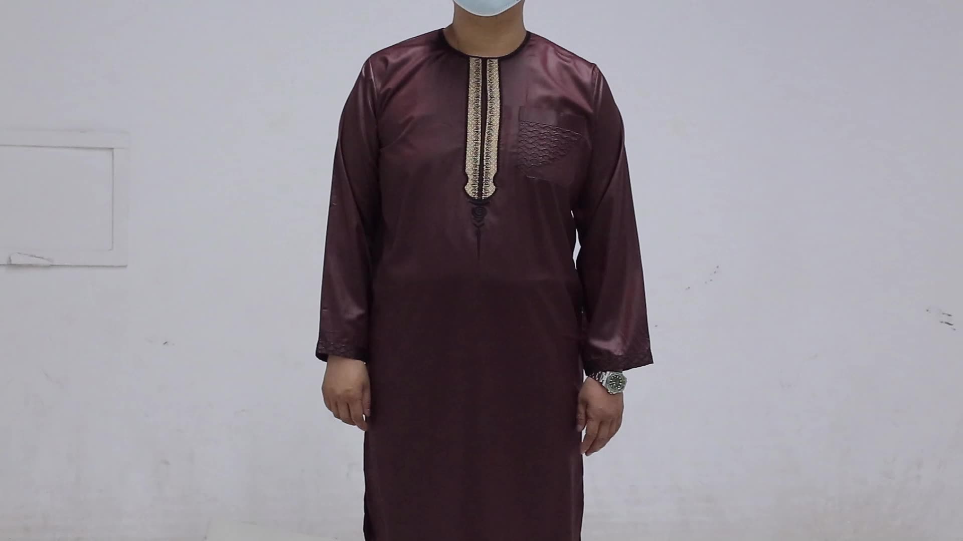 Abbigliamento islamico uomini a maniche lunghe thobe arabo jubba calda vendere jubbba musulmano arabo saudita daffah dubai thobe per maschi