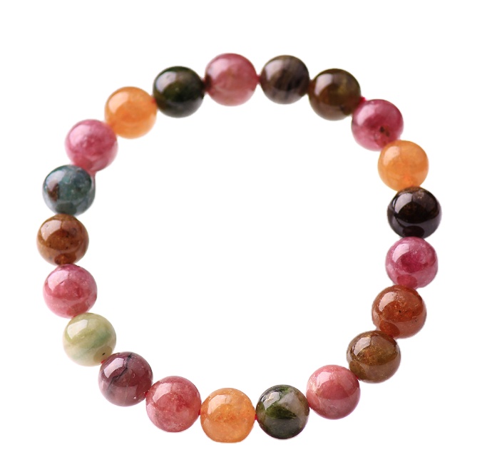 Newest Factory price  hot sale colorful Tourmaline bracelet beads bracelet women1