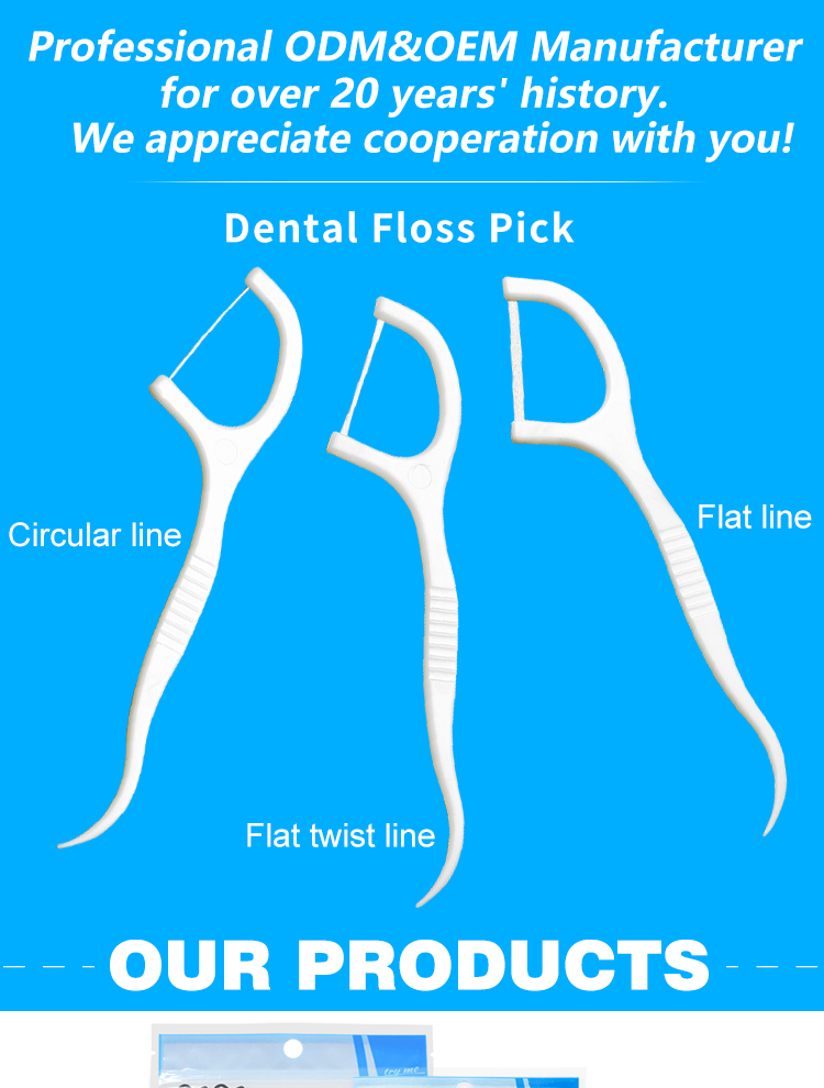 Disposable Tooth Clean Cleaning Device Oral Care Hygiene Product Biodegradable Dental Floss Pick Plastic