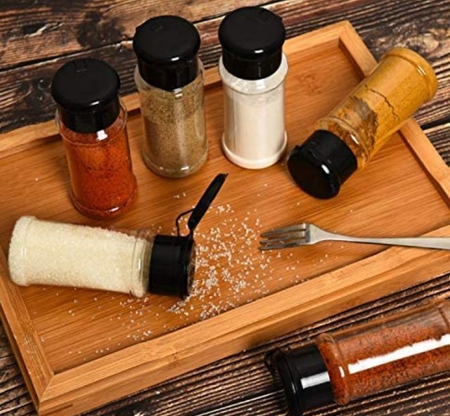 Round Glass Pepper Salt Spice Bottles