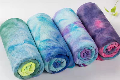 Hot Sale Absorbent  Exercise Cleanable Non Slip Custom Foldable Yoga Mat Towel