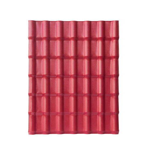 red synthetic resin roof tile