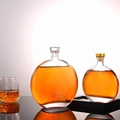 Wholesale 500ml 250ml 100ml Flat Round Diffuser Glass Bottle with Thick Bottom with Cork Reed Diffuser Bottles1