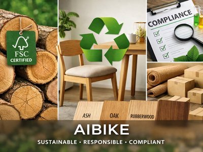 AIBIKE падкрэслівае адказнае забеспячэнне драўніны і вытворчасць, арыентаваную на адпаведнасць патрабаванням, для драўлянай сталовай мэблі 2026 года