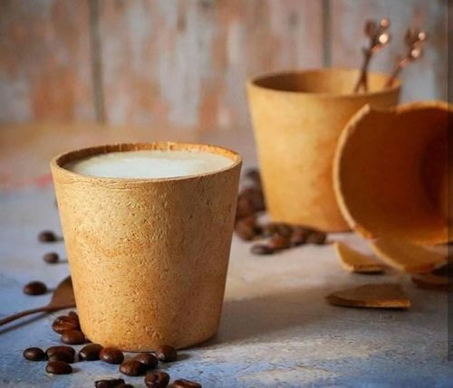 tazza di caffè commestibile