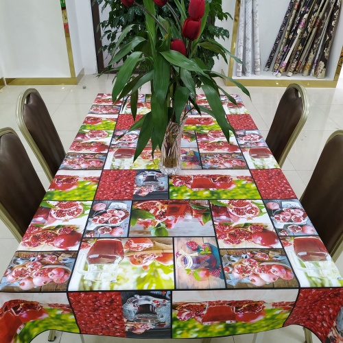 Tema Buah Matt PVC Meja Meja