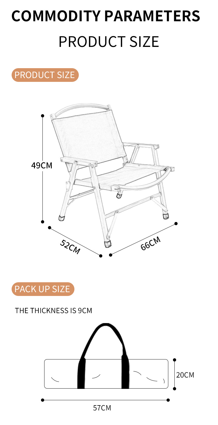 Luyuan Chaping Chair Nature Color Red Ploth Furniture Outdoor Beach Praia baixa cadeira Kermit Wood Cadeira para acampar