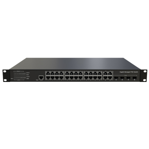 Switch PoE+ Ethernet administrado de 24 puertos