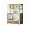 Villa de lujo Multi Cage gato Cats de madera sólida Casa de gato Casas decorativas de madera de madera muebles