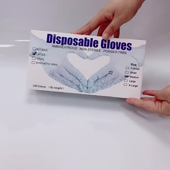 Rubber PE Wholesale Plastic Food Grade Examination Powder Free Latex Gloves1