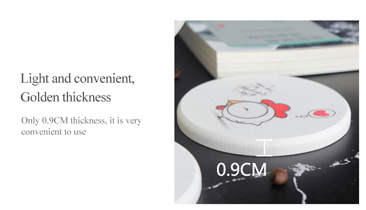 Eco-Friendly super water absorbing quick dry diatomite drink coaster