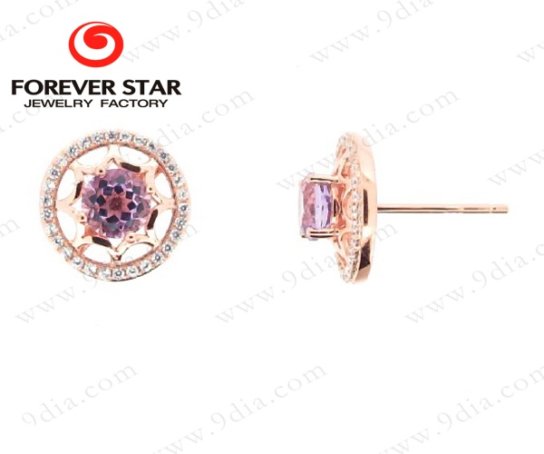 Factory Price real gold jewelry gem earings gold women gift1