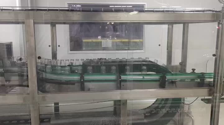 Línea de producción automática de llenado y taponado de botellas de vidrio para la industria farmacéutica y de bebidas