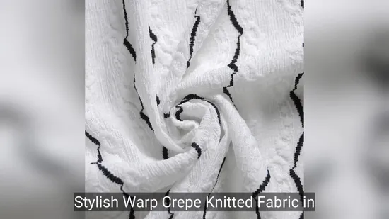 ผ้าถักเครปวิปริตมีสไตล์ในรูปแบบที่สดใสสำหรับเดรส1