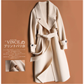 Women's Mid-length Slim Woolen Coat - High-end Cashmere Jacket1